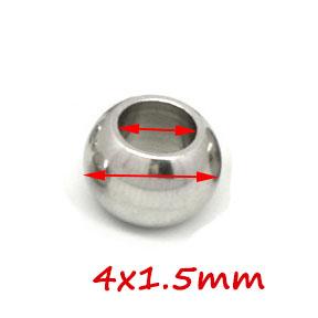 100 ks 2 mm-12 mm Korálky z nerezové oceli 316L Evropské Kovové Kuličky Distanční Korálky s Velkým Otvorem pro Výrobu Šperků DIY Náramek Náhrdelník