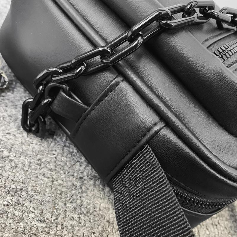 Trendy brand messenger bag men's backpack new trendy ins casual men's bag trendy fashion PU texture shoulder bag