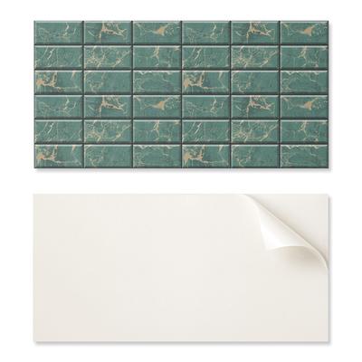Vinyl Panel with Decor for Kitchen or Bathroom 120x60 Cm Marble Tile Pattern