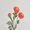 50CM 3 Teste Floccato Loto Fiore Artificiale Peonia Fiore Artificiale Matrimonio Casa Soggiorno Decorazione