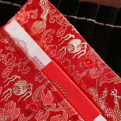 1pcs Embroidery 2025 New Year Party Gift Best Wishes Chinese Wedding Red Packets HongBao Money Bags Red Envelope