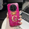 For Realme 12 4G Case Fashion Letters Hard Tempered Glass Back Covers For Oppo Realme12 Realme 12 RMX3871 Shockproof Phone Shell