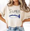 Super Fish Vibes T-Shirt Lustiges Freizeitshirt mit Fischdesign - Lustiges Alltagsoutfit