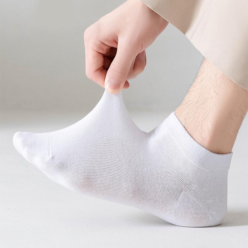 5 Pairs Men's Breathable Mesh Summer Short Socks, Sports Versatile Cotton Socks at Discount Price Sports Big Size