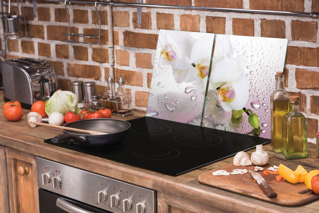 SZKLANA PŁYTA OCHRONNA NA KUCHENKĘ 90x52 ORCHIDEA
