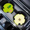 Car Water Coaster 2.36inch Universal Non-Slip Coaster Car Cup Holder Coaster Double-Sided Fruit Design