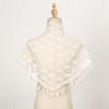 Stylish Lace Triangular Headscarf Hollowout Fringed Shawl With Flower Pattern Great For Fashion Enthusiasts Women Favor