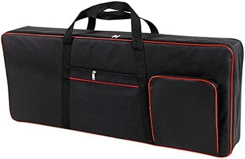 Laquest Waterproof Keyboard Case for 61 Soft Keyboard Protective Carrying Case for Electronic Pianos and Synthesizers Keys, Bag, Backpack, (Black,