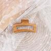 Metal Hollowed Fashion Design Wood Color Wood Grain Hair Claws Shark Grab Clip Women Hair Accessories Korean Style Hair Claw