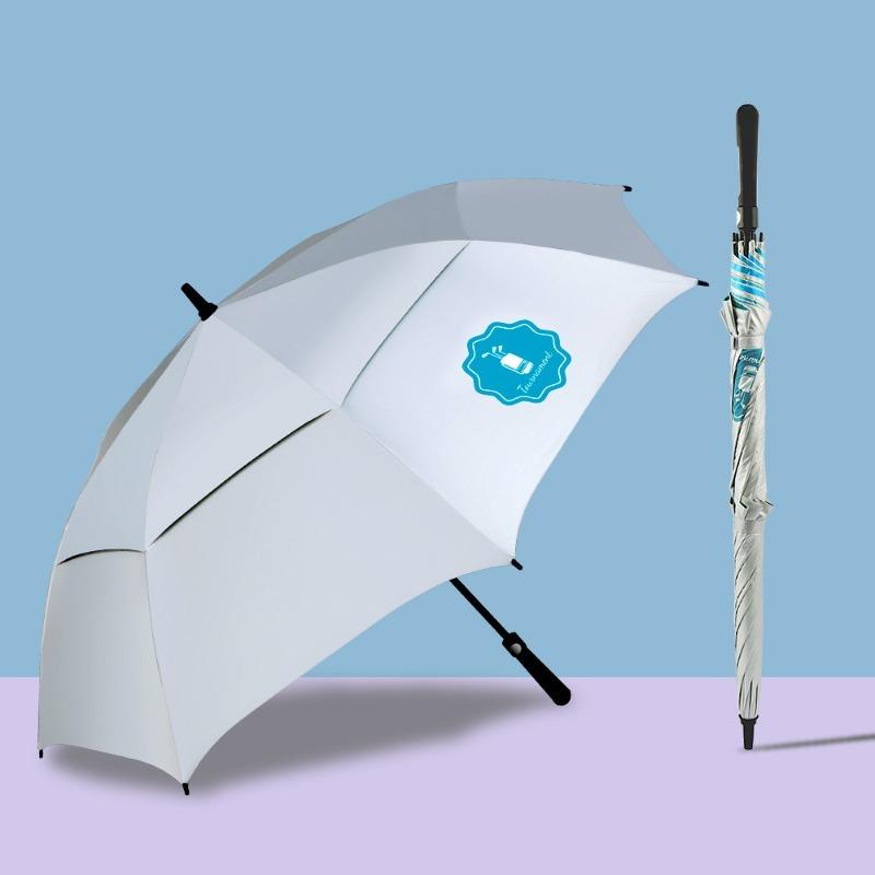 Large Golf Waterproof Umbrella Double-layer Long Handle Wind And Rain Resistant Straight Pole Umbrella Suitable 3-4 People