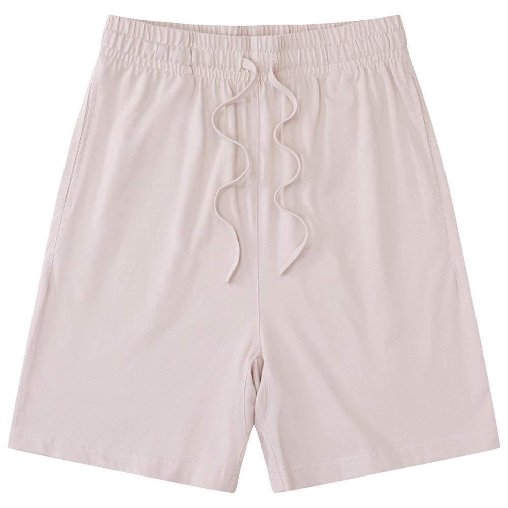 LVLV American Brand Trendy 275g Pure Cotton Loose T-shirt and Sports Shorts Set for Men, Women, and Kids.