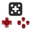 eXtremeRate Custom Replacement Dpad Action Buttons Without Text Directional Key Face Buttons for Controllers Red Two-tone Engraving,