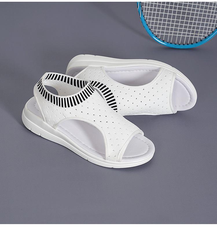 2024 Summer Flyknit Mesh Breathable Women's Plus Size Sandals: Versatile, Comfortable European and American Style