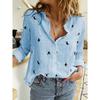 2023 European & American Women's Casual Loose Long Sleeve Cotton Linen Shirt - Solid Color