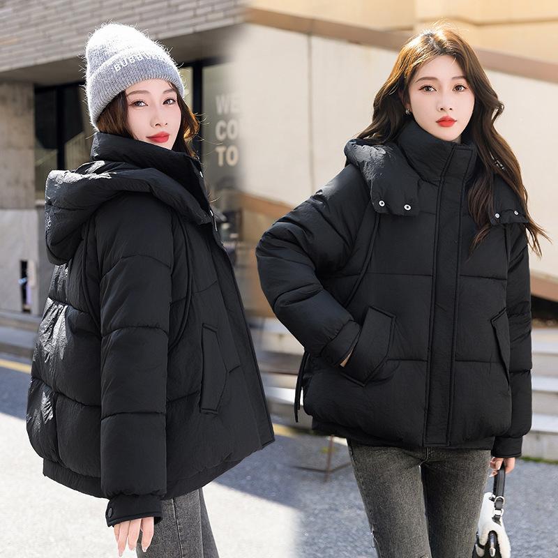 Down and Padded Jacket Women's Winter 2025 New Women's Fashion Slimming Hooded Cropped Jacket
