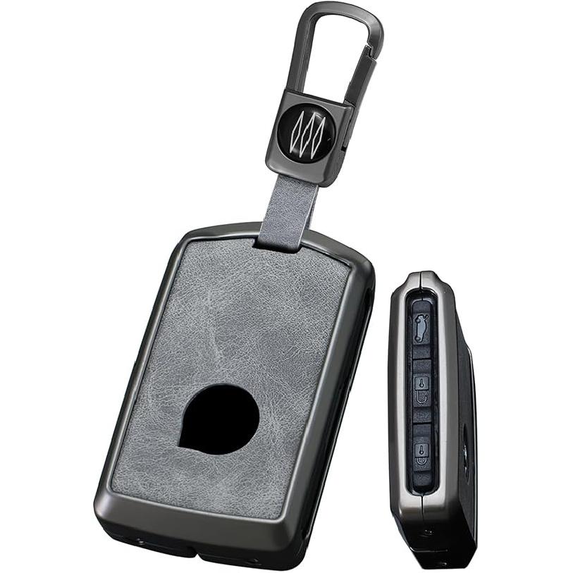 

Чехол для ключа HIBEYO, совместимый с чехлом для ключа и поверхностью из гладкой кожи, аксессуары для чехла для ключа с брелоком - длинный брелок Square Keychain