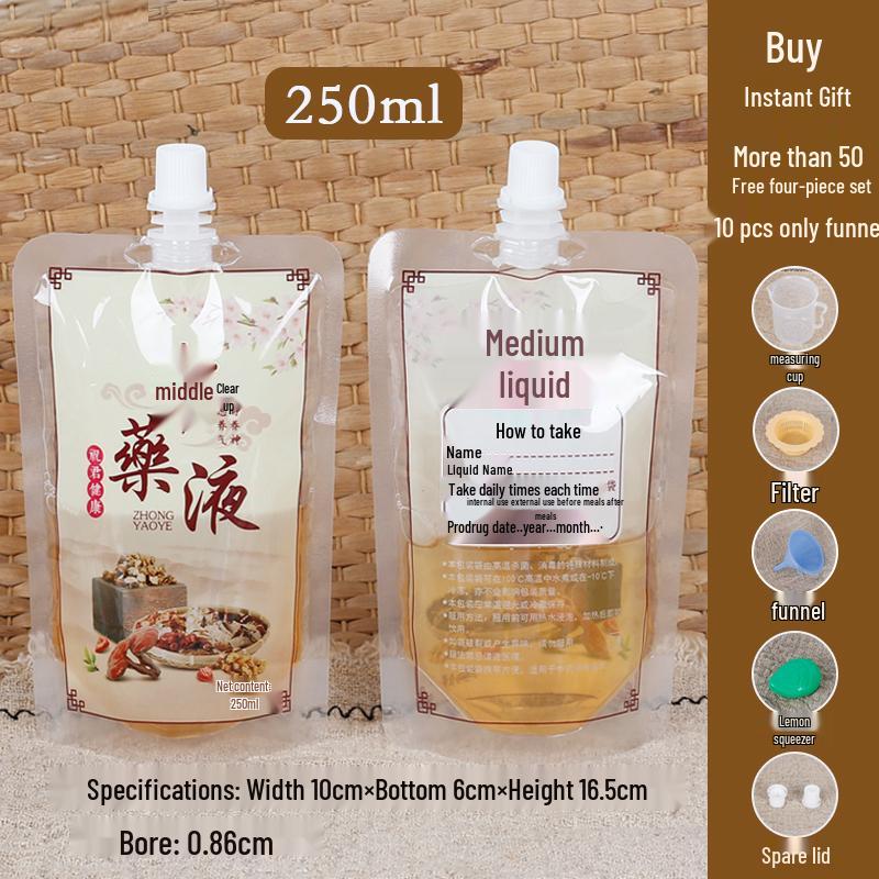 Disposable Transparent Spout Pouch for Soy Milk, Tea, and Juice