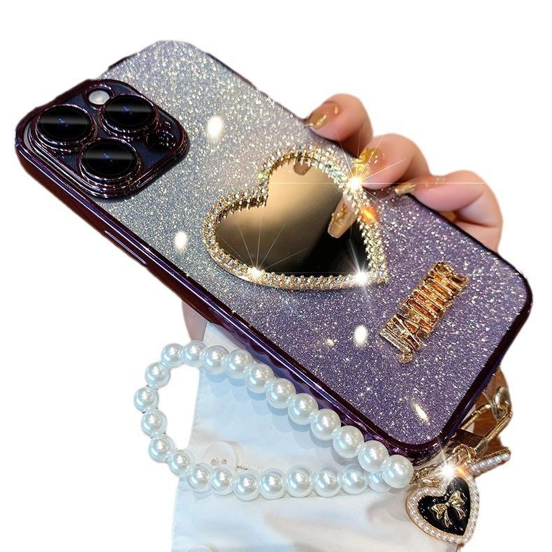 Applicable To Apple 17 Mobile Phone Case Creative IPhone 15 Protective Case 14 Gradient Glitter Mirror 16 Promax New Model