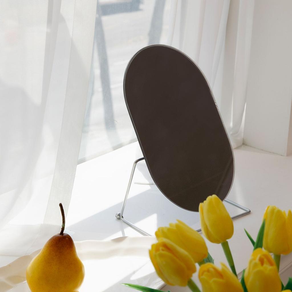 Round no-edge table mirror