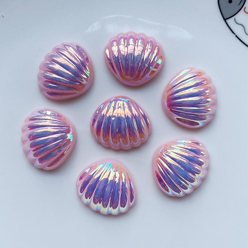 10/20Pcs Resin Cute Mixed Colored Shell Flatback Cabochon Scrapbook Kawaii DIY Embellishments Accessories K74