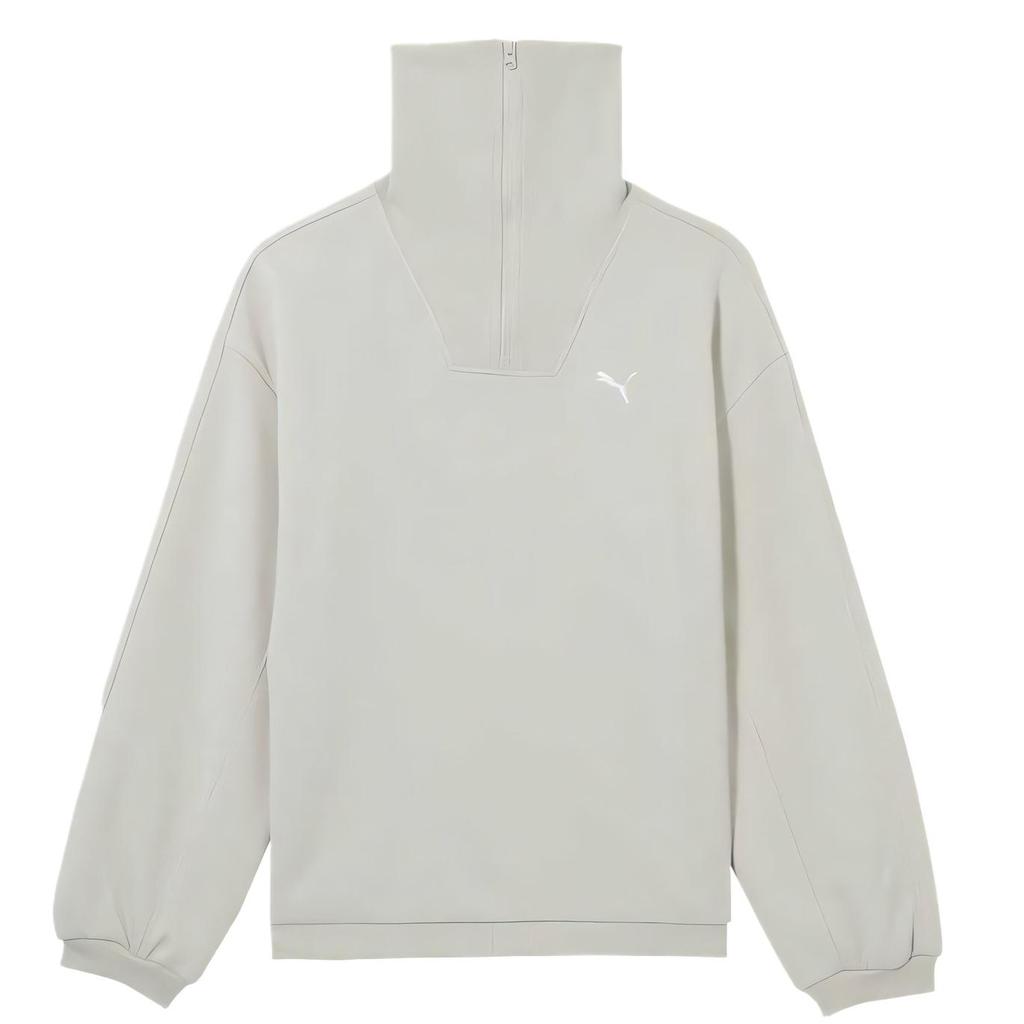 Puma Comfortable Skin-Friendly Loose Fit Sweatshirt Women Tops Snow-White 631308-87