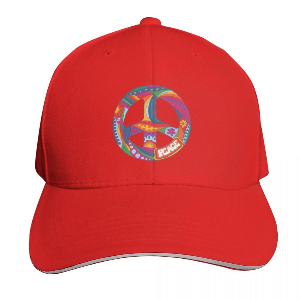 Psychedelisches Friedenssymbol Baseballkappe Kappe Individuelle Kappe modisch schwarz Damen Unisex