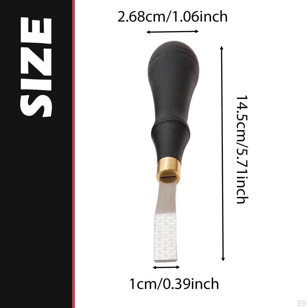 Detalj Grovere Håndverksoverflate Verktøy Hånd Profesjonell Arbeidende Bærbar Kantmarkering Lær Grovpussing