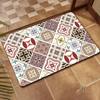 Retro Persian Grid Ethnic Style Diatomaceous Mud Floor Mat Bathroom Absorbent Anti Slip Foot Mat Entrance Foyer Door Mat
