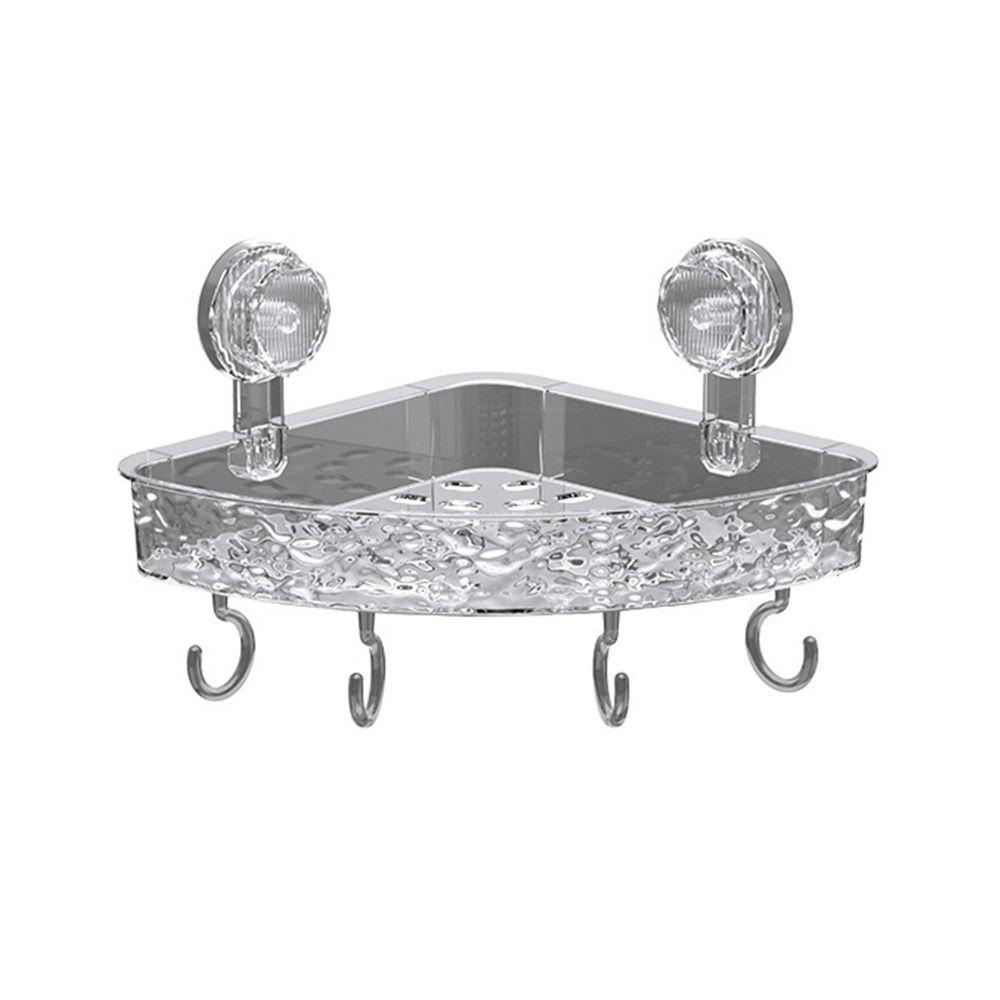 No Drill Bathroom Shelves Suction Cups Toilet Washbasin Corner Storage Rack Bathroom Accessories