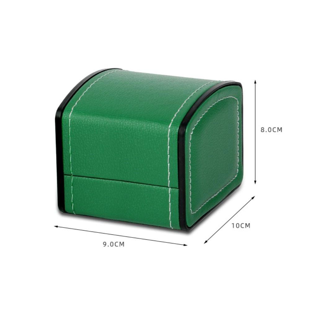 PU-Leder Einzelne Uhrenaufbewahrungsbox Schutzsichere stoßfeste Uhren-Geschenkbox mit Kissen Armbanduhr-Display-Case für Männer Geschenk