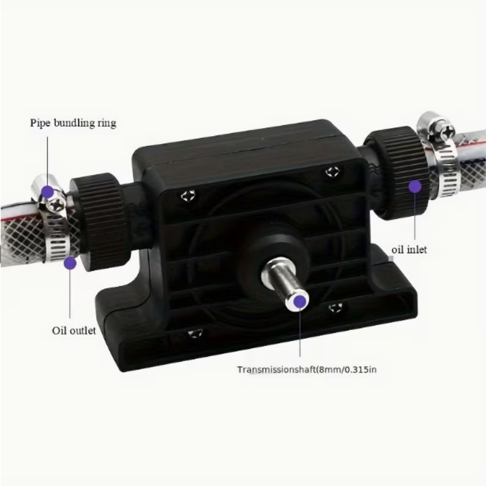 Mini Handheld Drill Pump Compact Portable Electric Water Transfer Tool 8mm Shank Hose Clamps Self Priming Transfer Pump