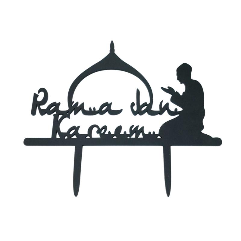 Eleganckie Akrylowe Dekoracje Tortu Islamskie Święto Toppery na Tort Ramadany Babeczki Dekoracje Zestaw 2 sztuki z Motywem Bliskowschodnim