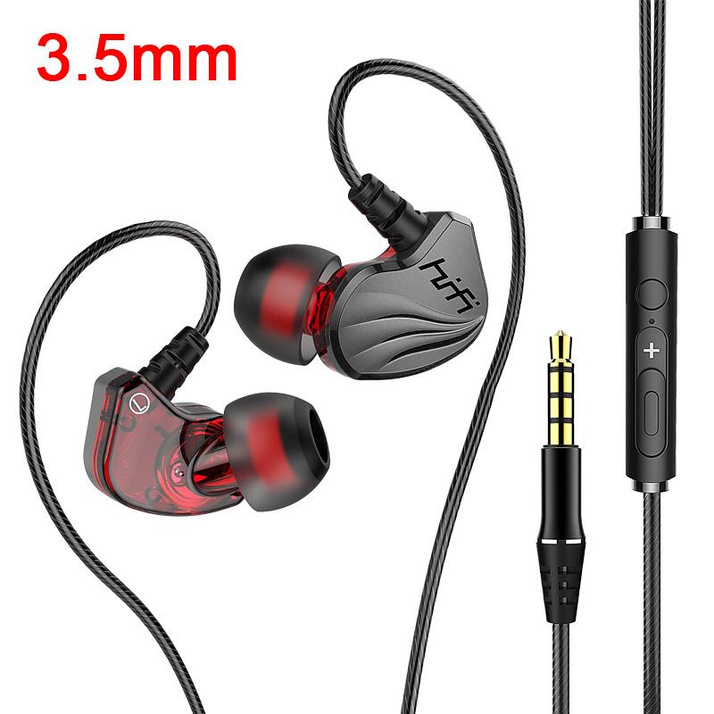 6D Surround Sound Type C&3.5mm Wired Headphones in-Ear Earphones Waterproof Sports Gaming Headsets Handfree Earbuds for Samsung