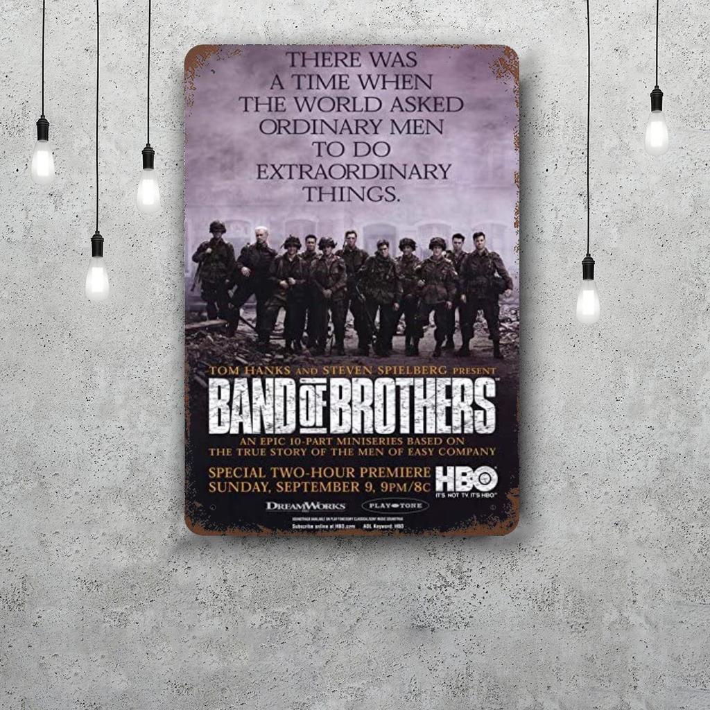 Band of Brothers Classic Poster Rusty Metal Plaque Retro Decorative Plate Bar Man Cave Garage Club Metal Sign Wall Decoration