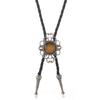 Unisex Southwest Inspired Bolo Tie Necklace Hip Hop Jewelry With Tribal Pendant And Practical PU Leather Metal Chain