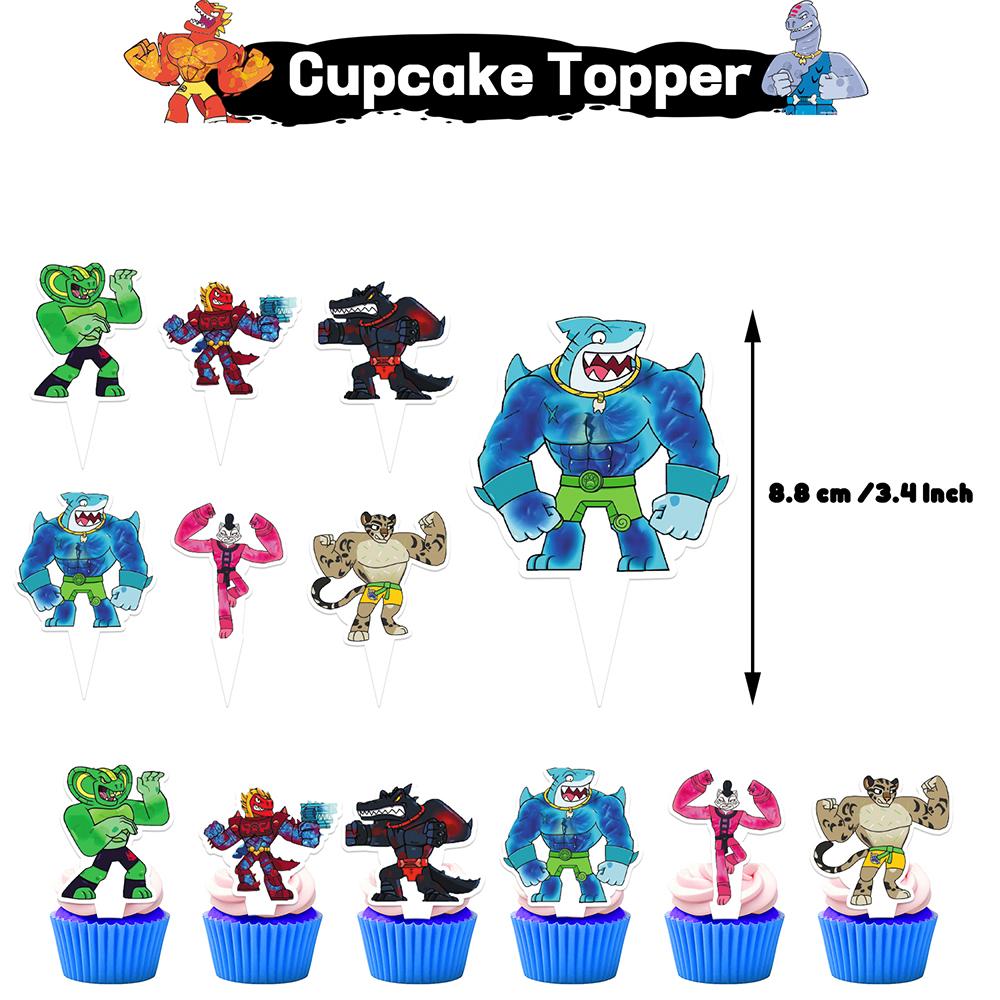 30pcs Goo Jit Zu Party Decorations Include a Banner, Cake Toppers, Balloons
