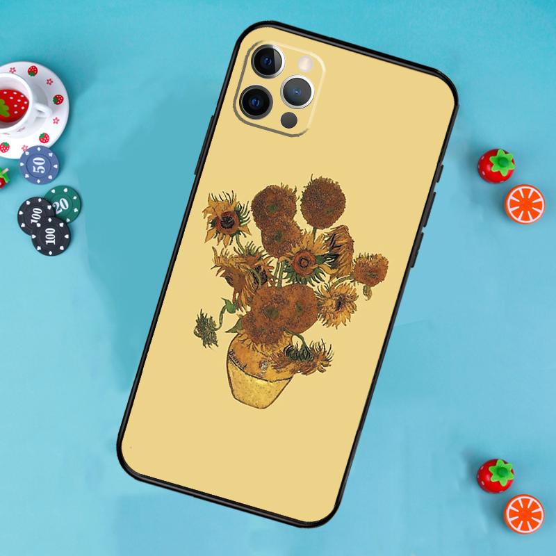Sunflower Phone Case For iPhone 17 Air 16 15 14 13 12 11 Pro Max 12 13 mini 15 16 Plus 16e Cover Funda