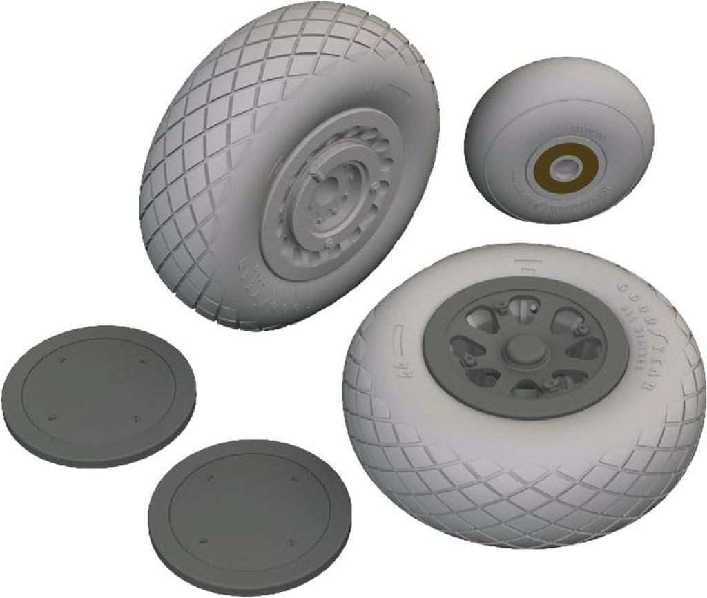 Eduard 1/48 DB-7B Boston III Gravity Deformation Wheels (for HK Models) Plastic Model Parts EDU6481127 (Airplane)
