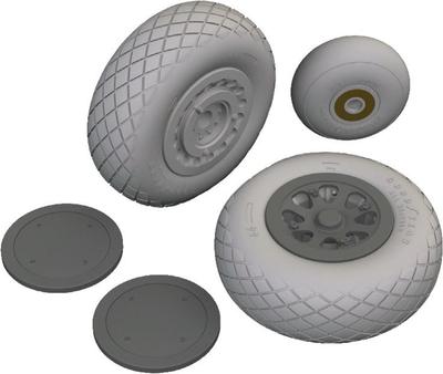 Eduard 1/48 DB-7B Boston III Gravity Deformation Wheels (for HK Models) Plastic Model Parts EDU6481127 (Airplane)