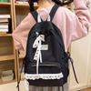 Women's Nylon Lace Bow Backpack Sweet Fresh Aesthetic Daily School Casual Book Bags 2026 New Fashion Student Back Packs