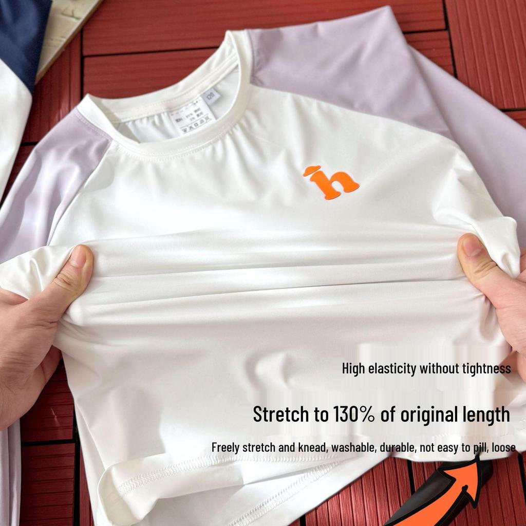 Boys' Quick-Dry Long-Sleeve T-Shirt - Stylish Spring/Autumn Wear for Medium to Large Children