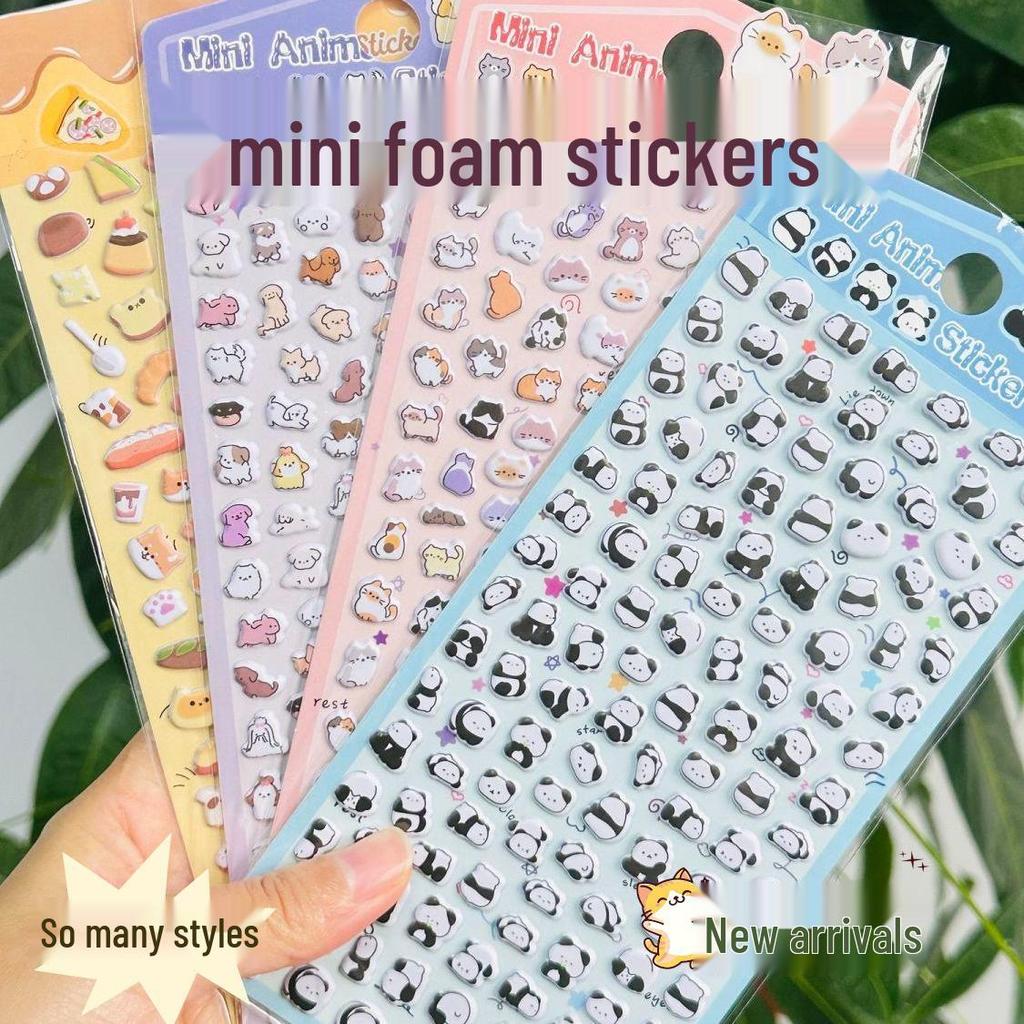Korean Cartoon 3D Bubble Stickers: Cute Cat & Puppy Animal Decorations for Phones