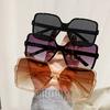 Brand Designer Fashion Oversized Sunglasses Women Plastic Female Big Frame Gradient Sun Glasses UV400  Mujer