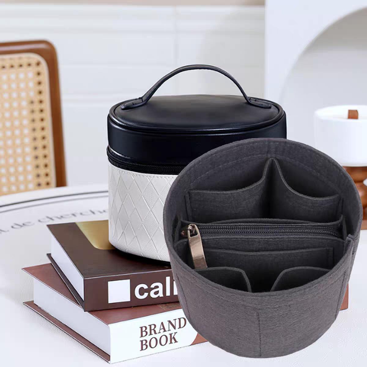 Multicolor Multi-Purpose Felt Liner Makeup Bag for Backpacks