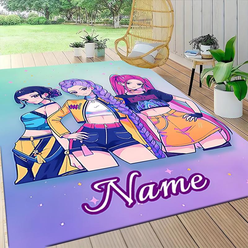 Custom Name "Fantasy Angel Journey" Carpet Rug Customizable Soft Washable Anti-Slip Home Living Room Sofa Mats Personalized Rug. 090999