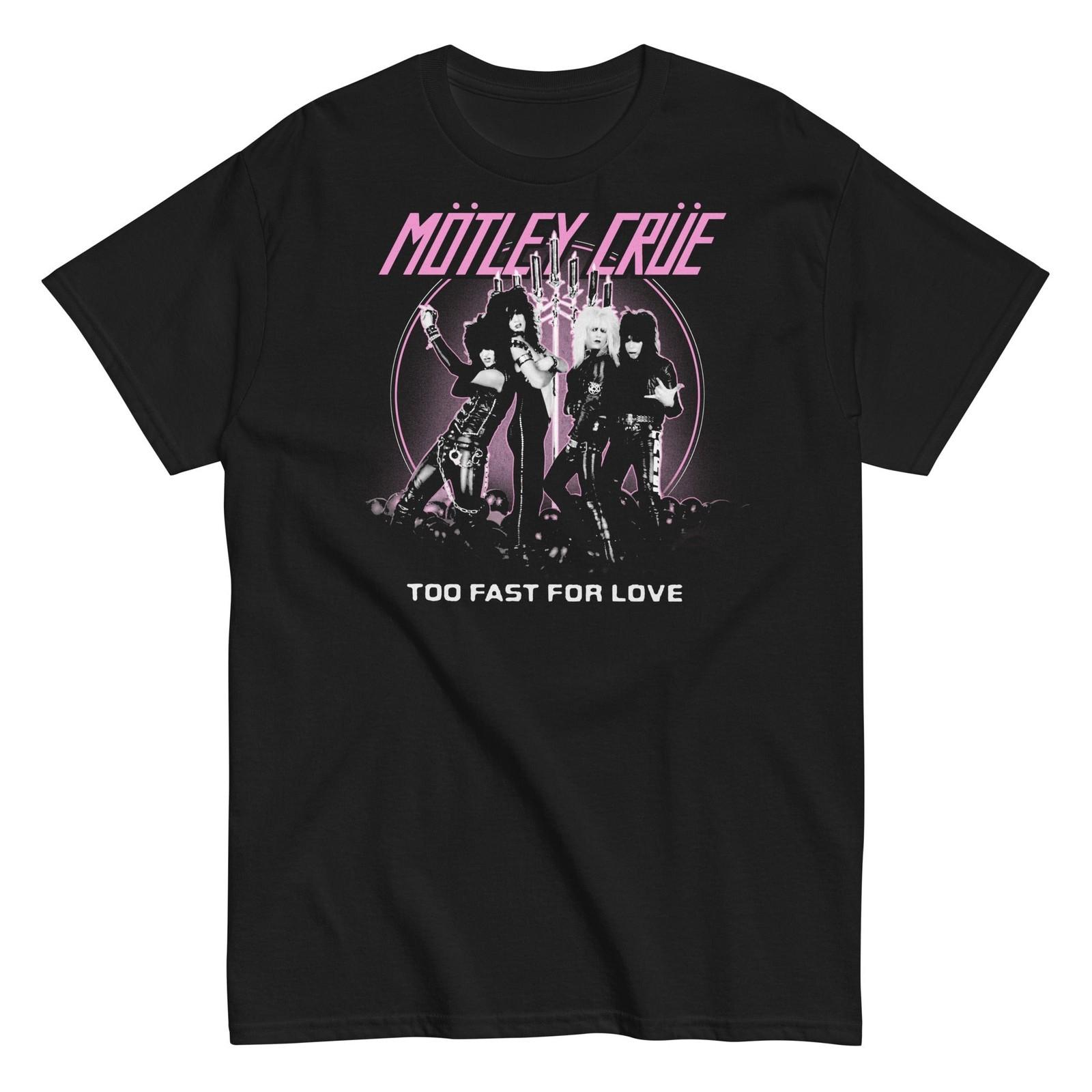 MerchMoment Motley Crue Too Fast for Love T-Shirt T-Shirt Black New XXXXL