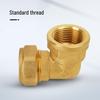 Purple Copper Ring Brass Elbow Joint Fittings for Female Threaded Copper Pipes (10/12/15/16/22/28/35/54mm)