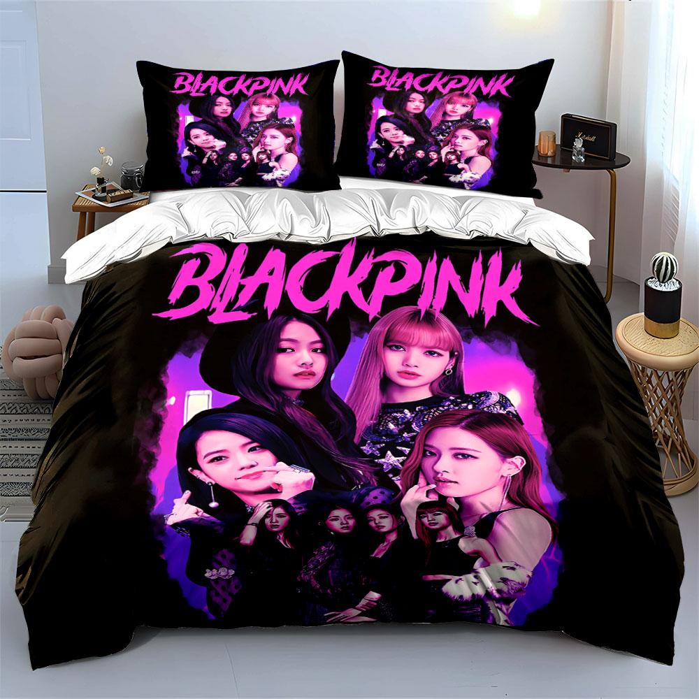 Purple Blackpink Poster Design Bedding Duvet Cover Set Duvet Cover Pillowcases (1*Duvet Cover 2*Pillowcases, without duvet insert)