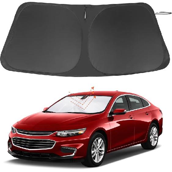 TINGLU Sun Shade For Tesla Model X Tesla X 2016-2024 2025 Accessories Windshield Sun Shade Window Shade UV Rays Protection Sun Visor Cover With