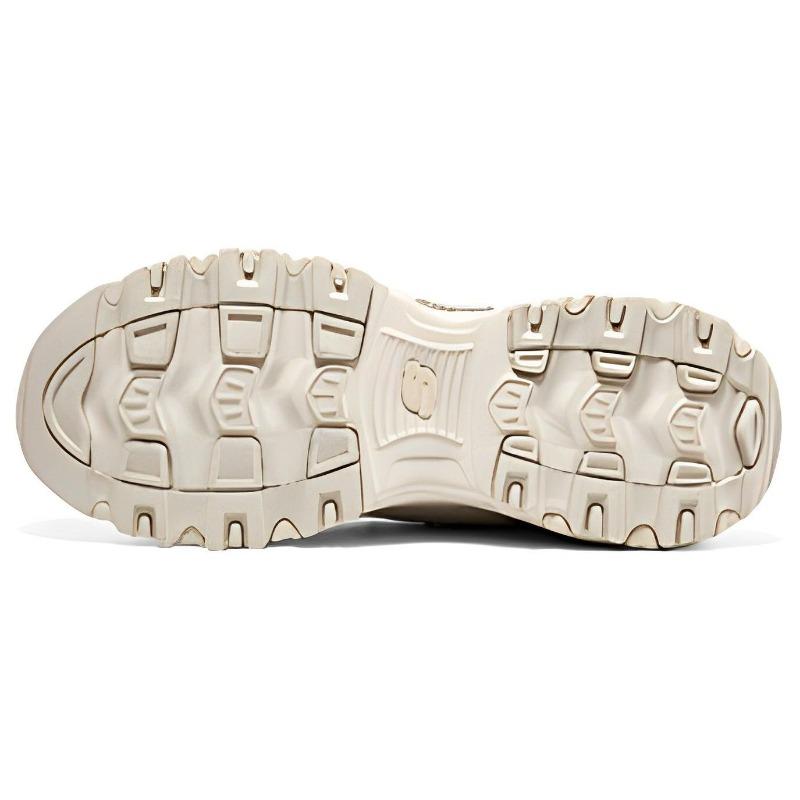 Skechers D'LITES 1.0 Bead Bear 2.0 Women Low Top Chunky Sneakers Natural 896189-NAT